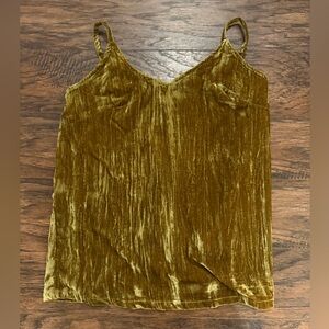 Gold Crushed Velvet Cami Small